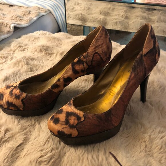 Leopard print Guess High Heels - Picture 1 of 3